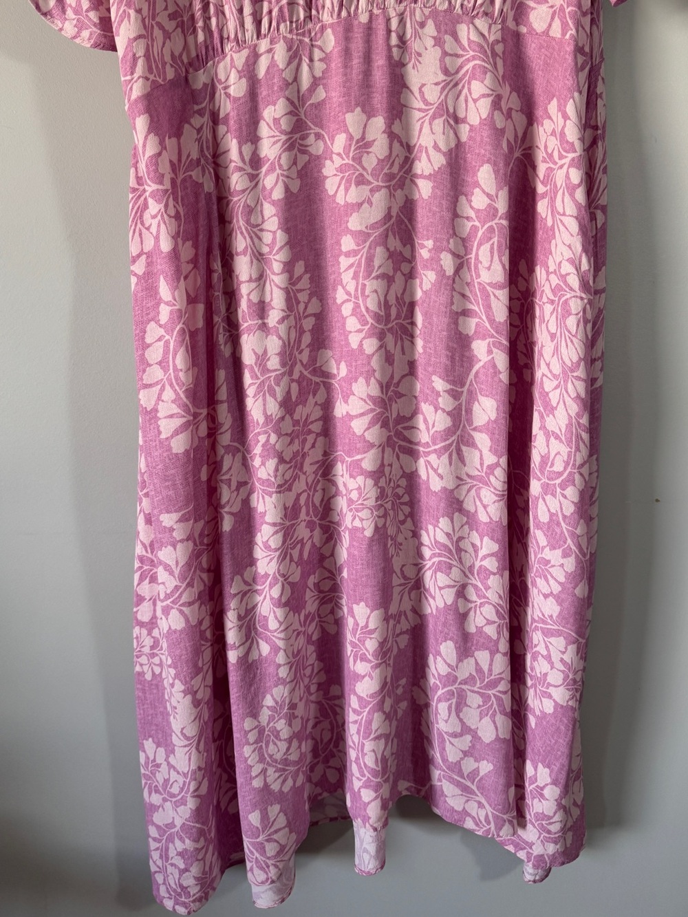 Addition Elle Pink Floral Midi Dress Plus Size 24 100% Viscose Boho Cottagecore - Picture 7 of 11